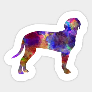 Austrian Black and Tan Hound in watercolor Sticker